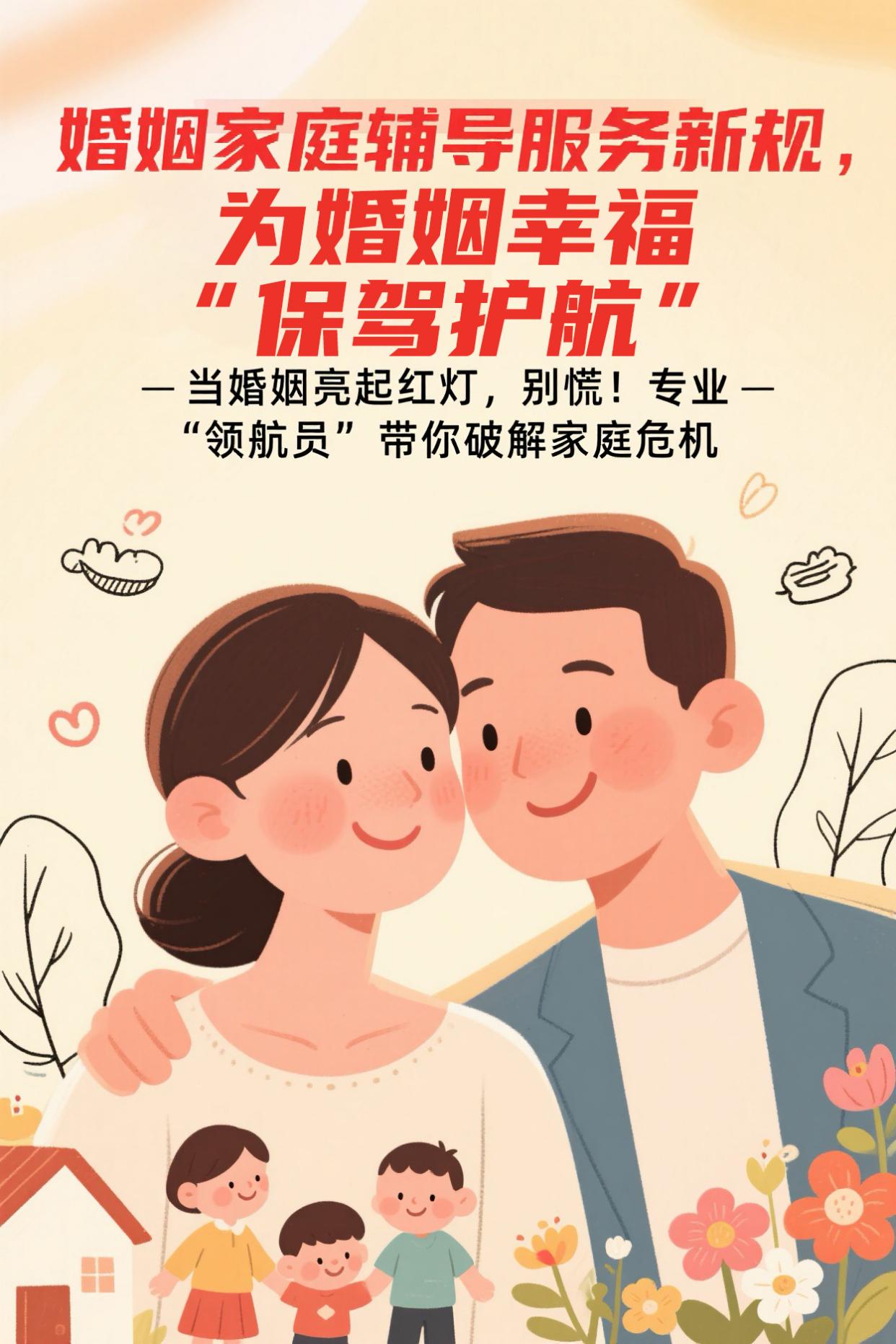 婚姻家庭輔導(dǎo)服務(wù)新規(guī),為幸福婚姻 "保駕護(hù)航"!